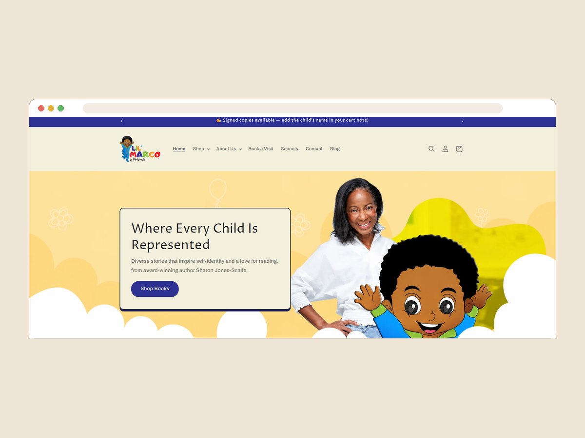 Lil' Marco and Friends website homepage